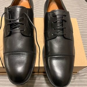 Black Brown 1826 Black Leather Oxfords